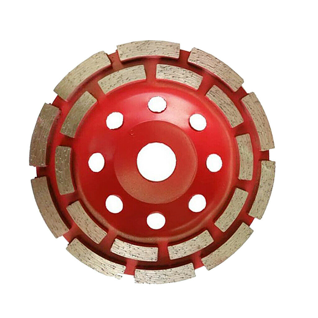 Double Row Diamond Grinding Cup Wheel Stone Marble Concrete Sanding Disc 5 Inch