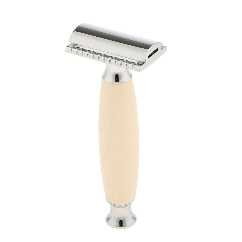 Men's Double Edge Safety Shaving Razor Alloy Classic Shaver Wooden Handle#4