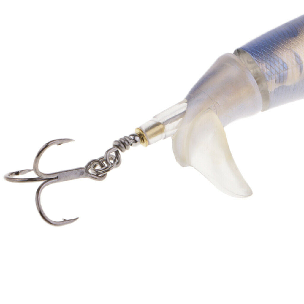 2pcs Plastic Whopper Popper Fishing Lures Floating Topwater Hard Baits Blue &