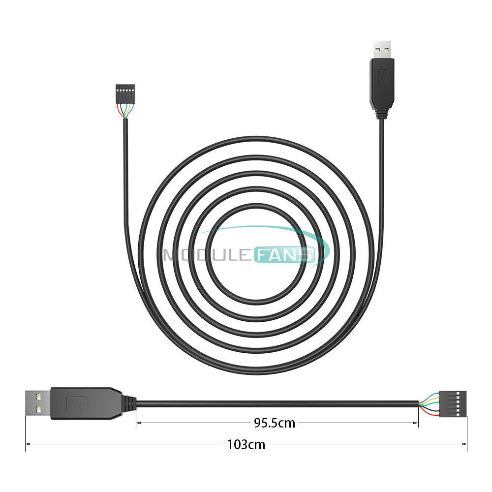 FT232RL 6Pin FTDI USB To Serial adapter Module USB TO TTL RS232  Arduino Cable