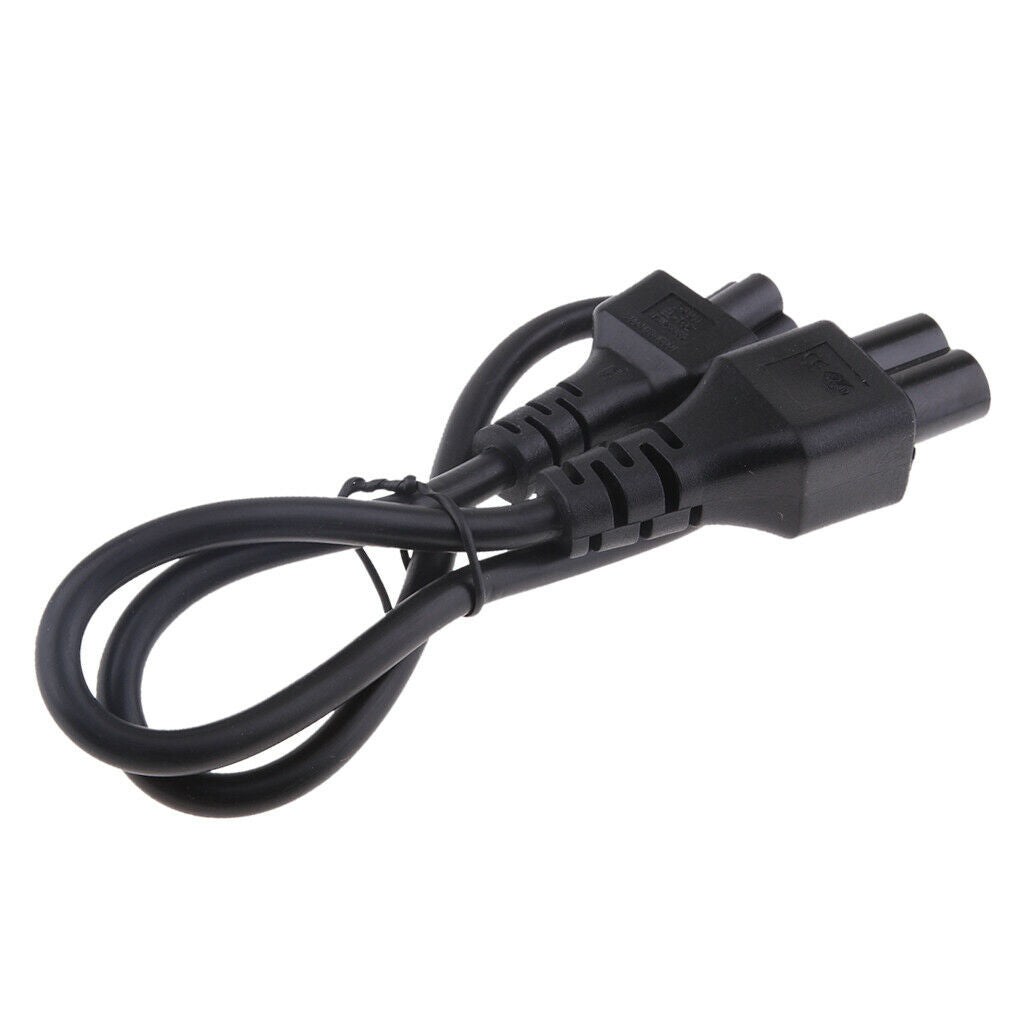 50cm IEC 320 Power Cable Female Micky to Clover Leaf Adapter Lead C5 to C6