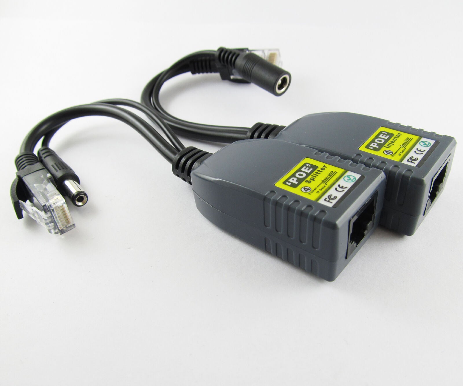1set CCTV Power over UTP Ethernet PoE Passive Adapter RJ45 Injector Splitter Kit