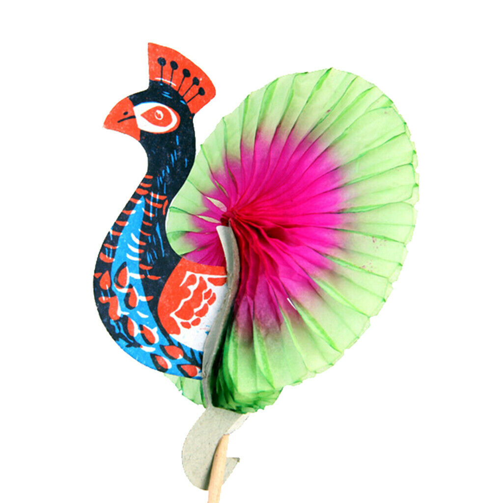 Generic Colorful Peacock Cocktail Drink Fruit Cake Sticks Pack of 50