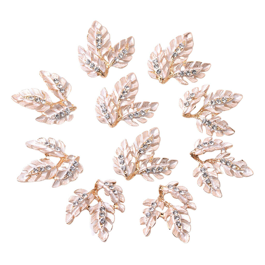 10Pcs Alloy Beads Flatback Charms Embellishments Decors for Hair Accessories