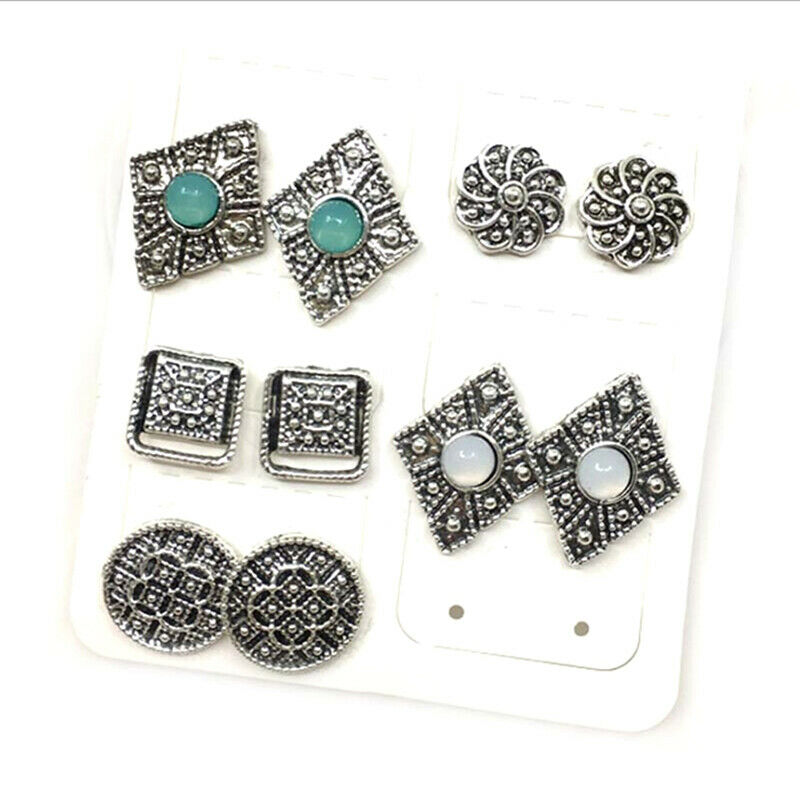 5 Pairs /set New Fashion Women Stud Earring Girls Birthday Party Mashup E.l8