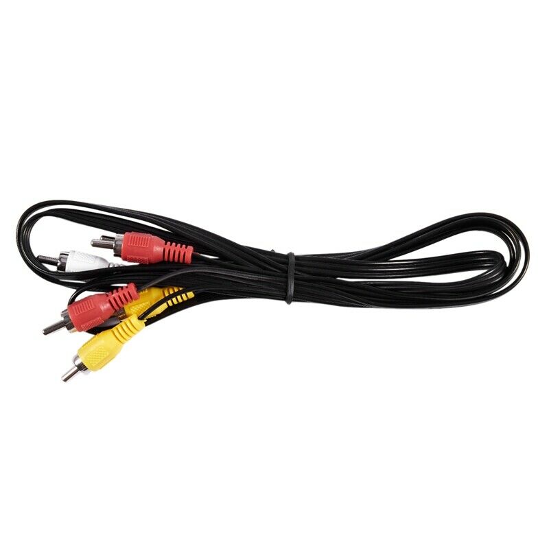 Three RCA Male to Male Plug Audio Video AV Cable Cord Black 1.5M U4T9T9