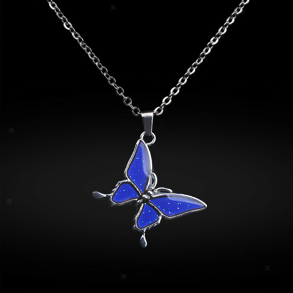 4pcs Fashionable Color-changing Mood Necklace Wife Lover Valentines's Gift