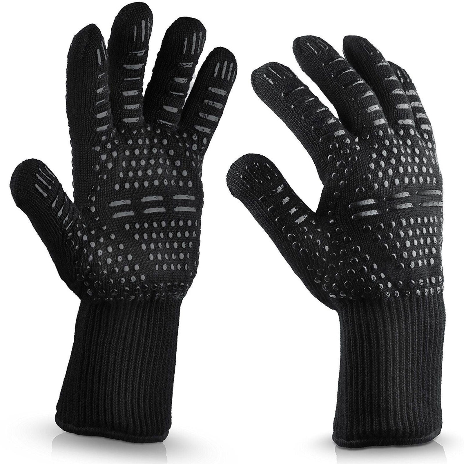 Hot 932℉ Extreme Heat Resistant Gloves Rubber BBQ Grilling Cooking Oven Gloves