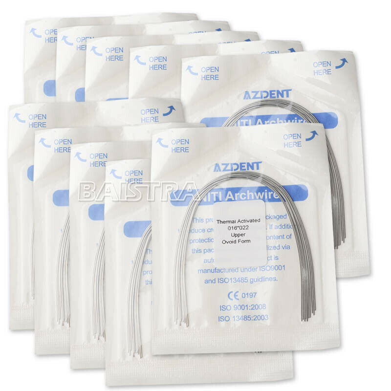 20 X Dental Ortho Arch Wire Heat Activated Thermal Niti Rectangular 16*22 Upper