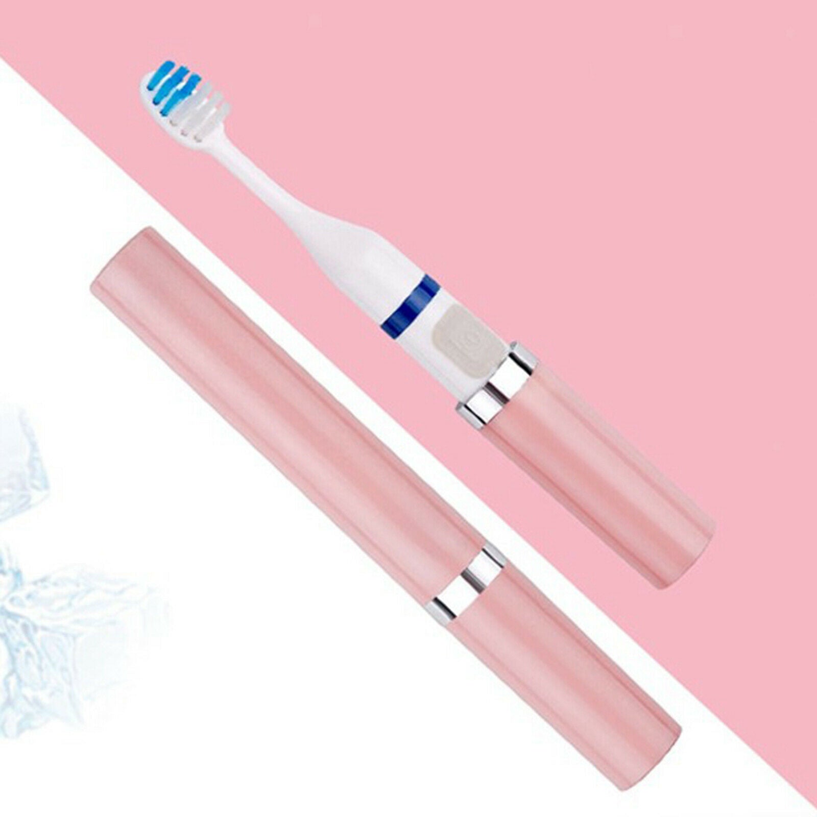 Portable Powerful Sonic Toothbrush Removes More Plaque Waterproof + 3 Heads -