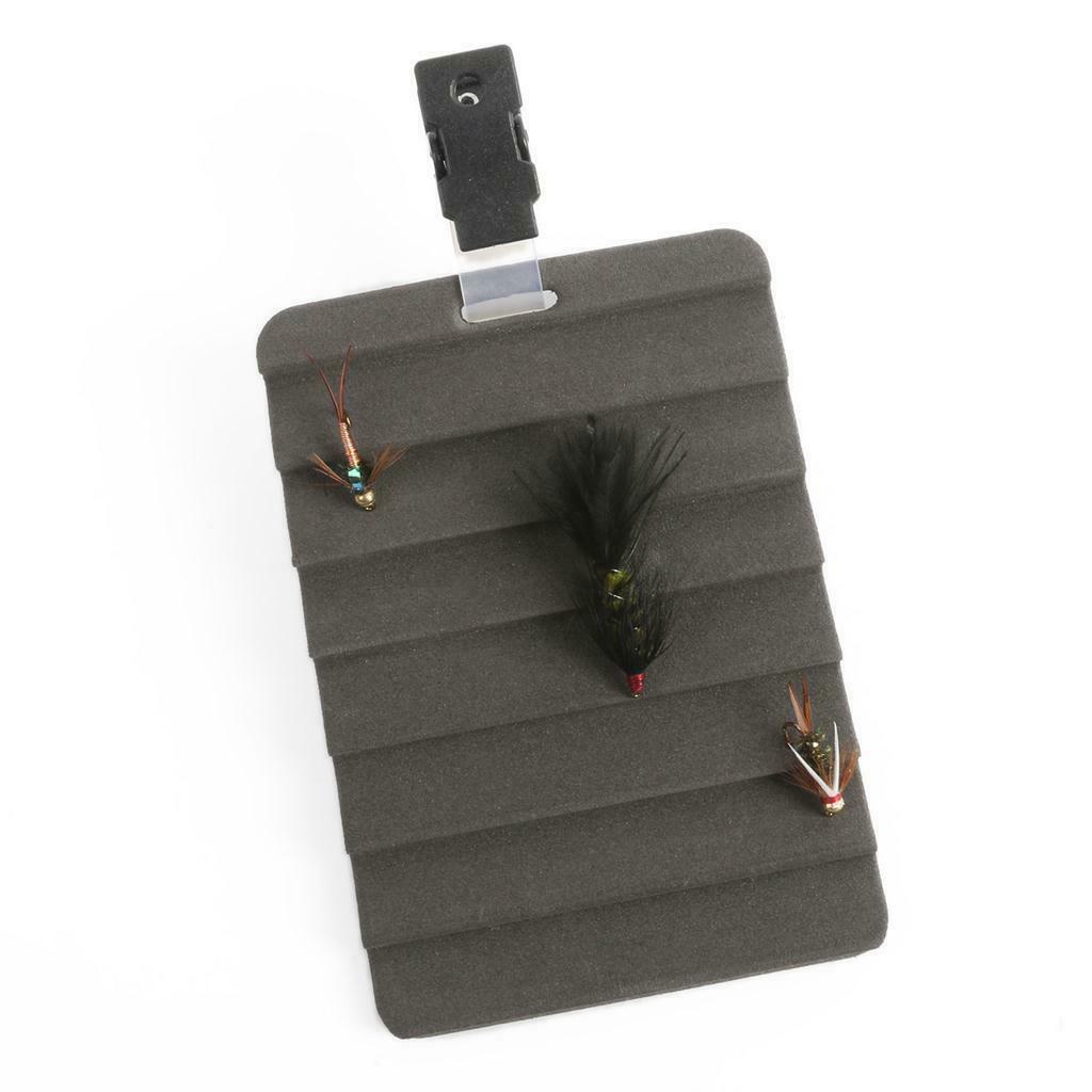 Flies Dryer Fly Drying Patch with Retractor Fly Box Foam + Clip on Dry Fly Patch