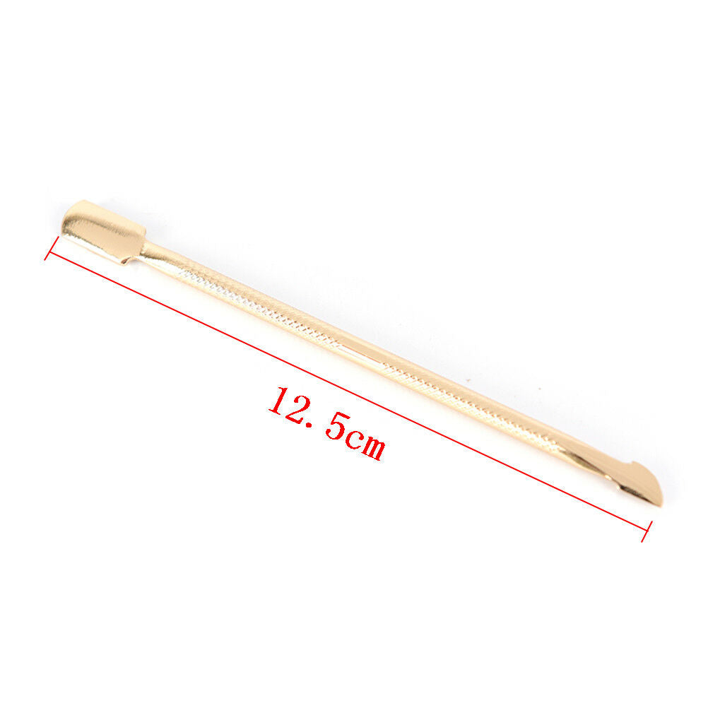 Dual-ended Nail Cuticle Pusher Remover Stainless Steel Manicure Nail Art Tool DF