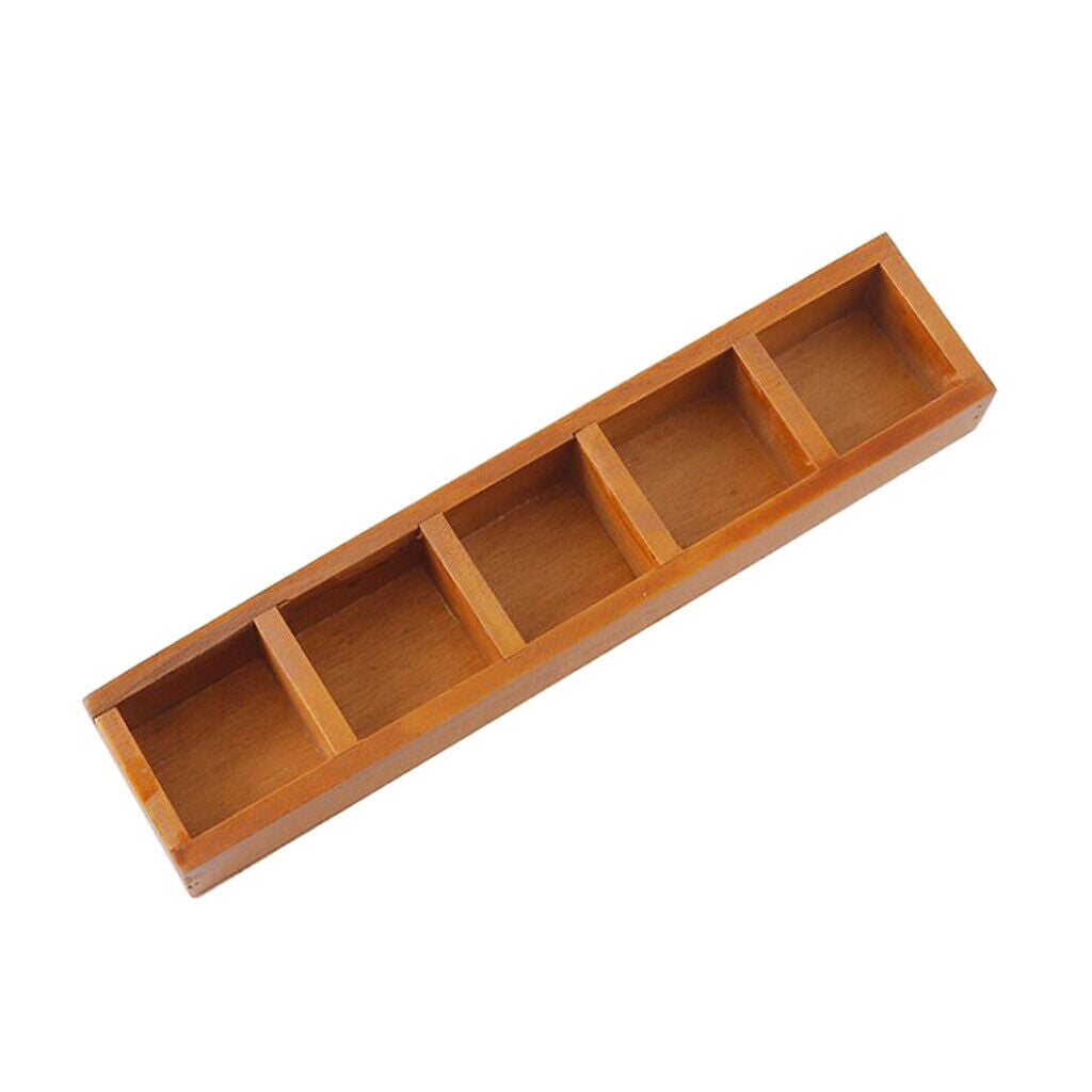 Retro Style Storage Organizer Caddy Tray 5-Compartment Office Supplies