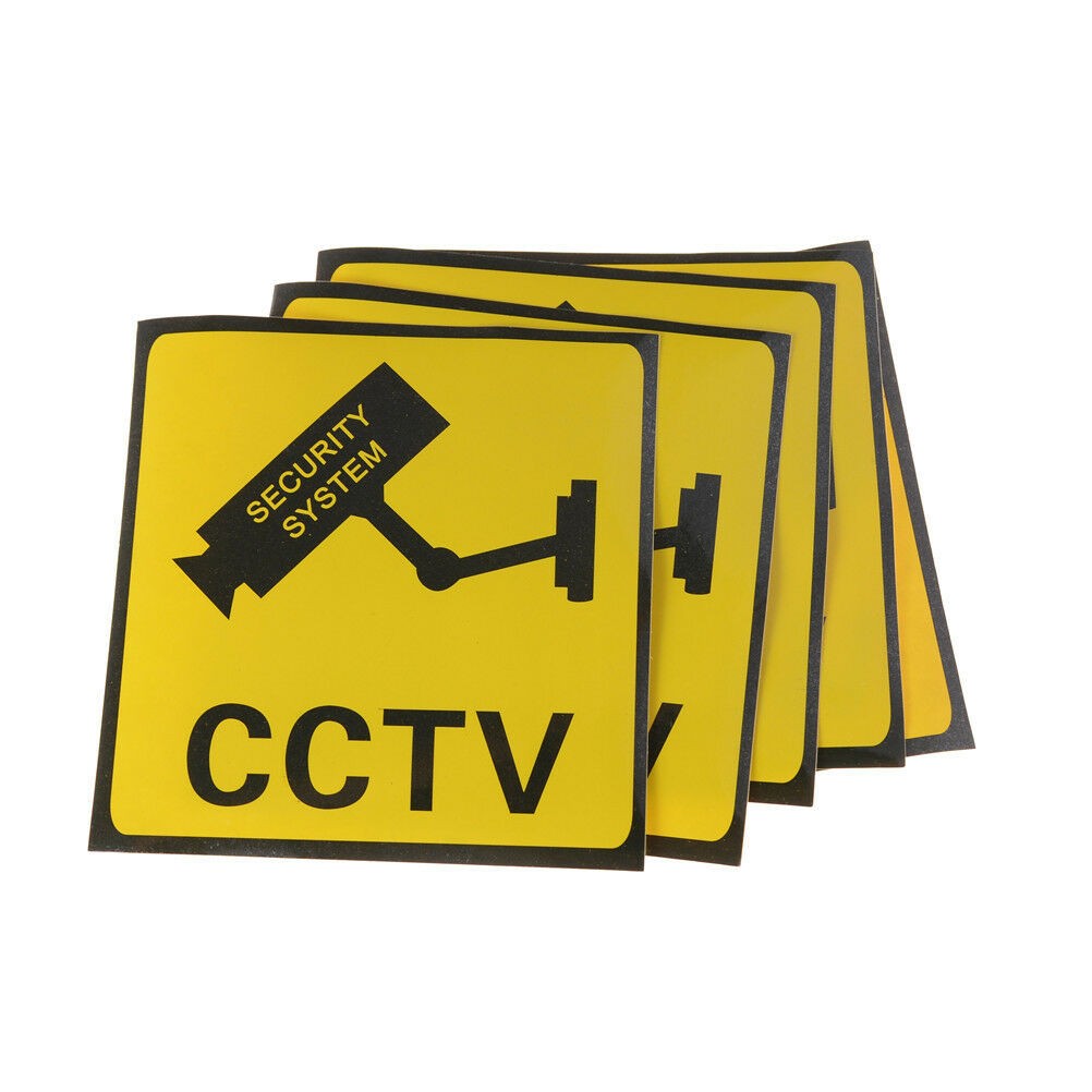 3x/set CCTV Security System Camera Sign Waterproof Warning Stickers DEAU