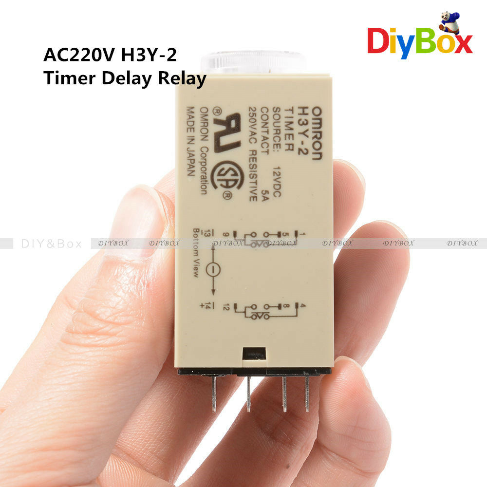 H3Y-2 AC 220V Relais de Temporisation 0〜30 Minute Solide Minuterie DPDT Base DIY