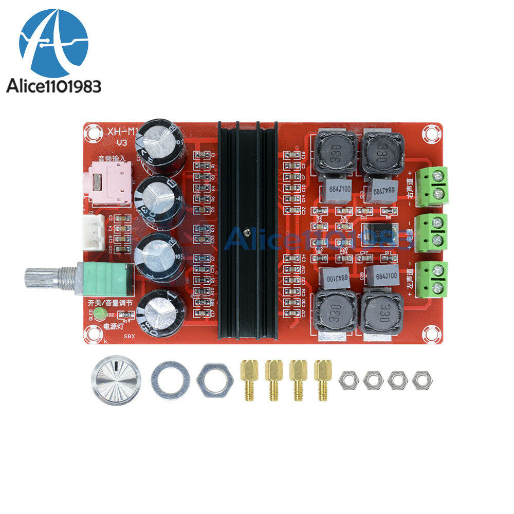 2x100W TPA3116 D2 Dual Channel Digital Audio Amplifier Board 12V-24V for Arduino