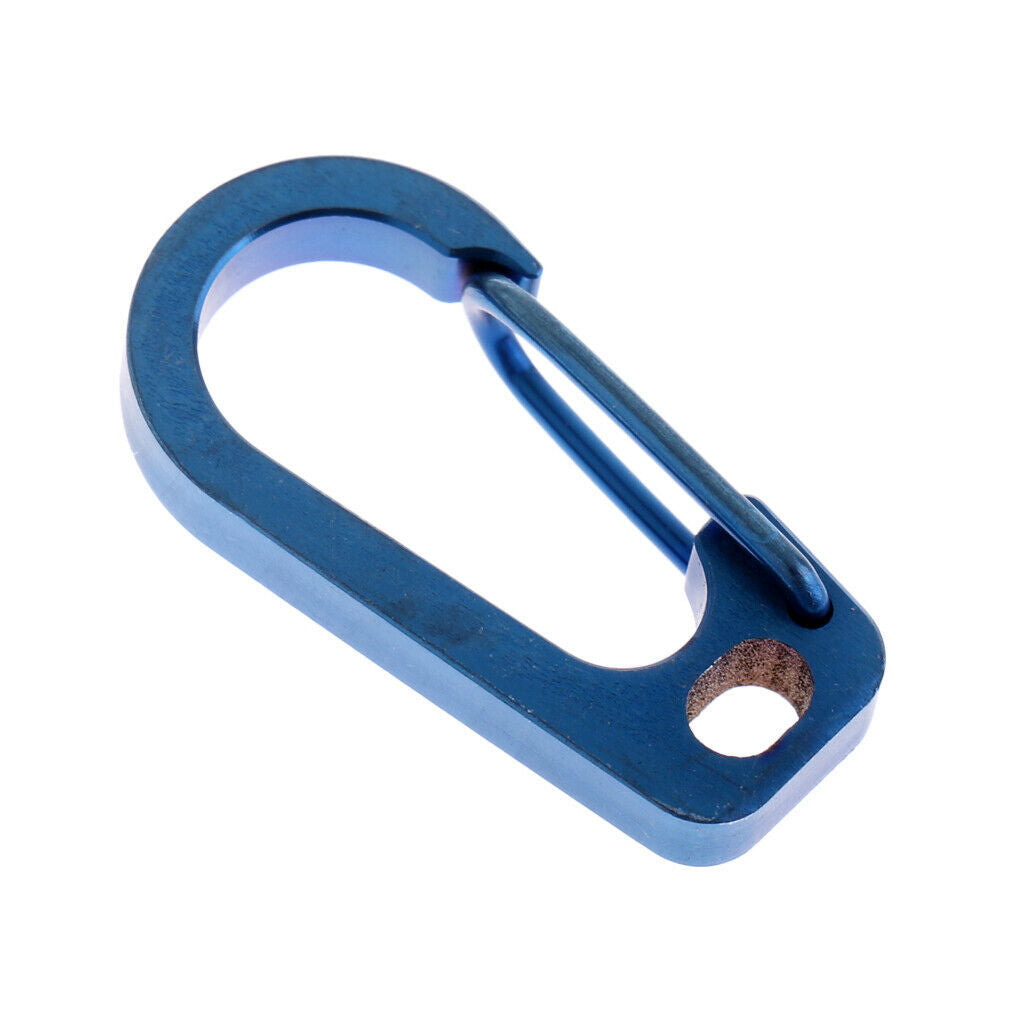 2pcs Multifunction Titanium Alloy Carabiner Clip Keychain Quick Hook Buckle