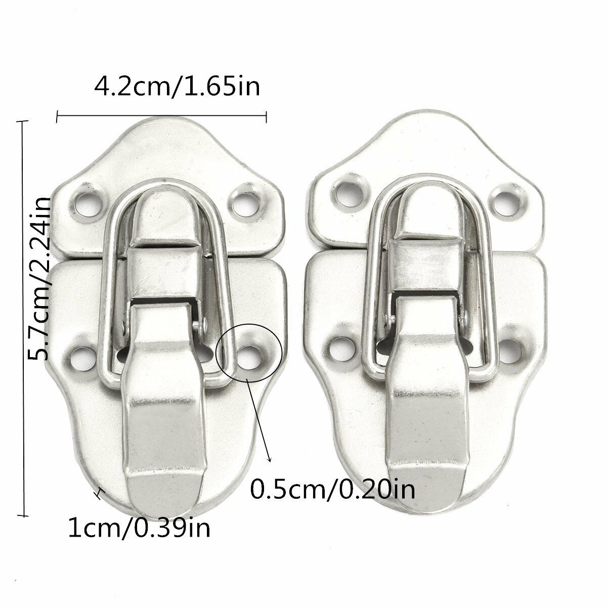 4Pcs Drawbolt Guitar Instrument Luggage Musical Case Stainless Steel Latch