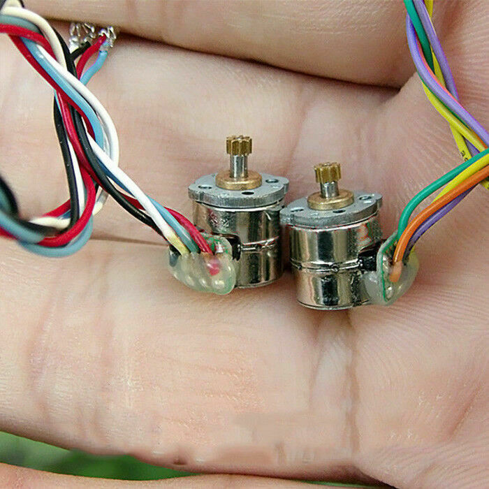 2021 10PCS DIY 2-Phase 4-Wire 8mm Stepper Motor Micro Stepping Motor Copper Gear