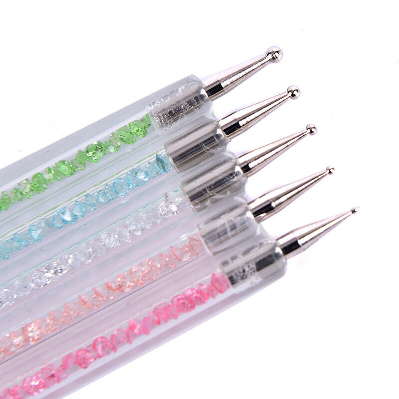 Crystal Painting Drawing Dotting Pen Dual-ended Nail Art Brush Tool Manicure  FG