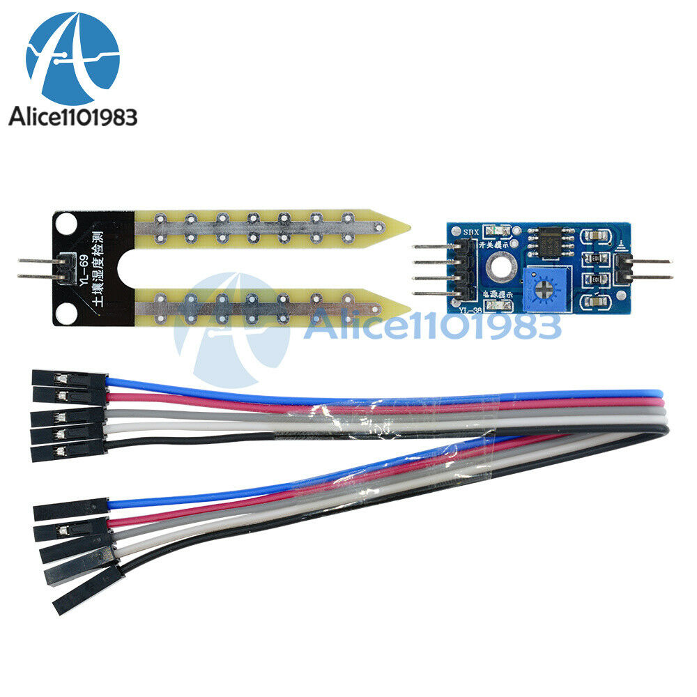 2PCS Soil Hygrometer Detection Module Soil Moisture Sensor For arduino Smart car