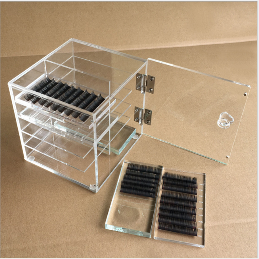 10 layer eyelash extensions organizer box for crystal glass glue