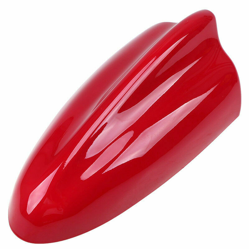 Universal CAR Top Roof Shark Fin Antenna AM/FM Signal Aerial Kit Decoration Red