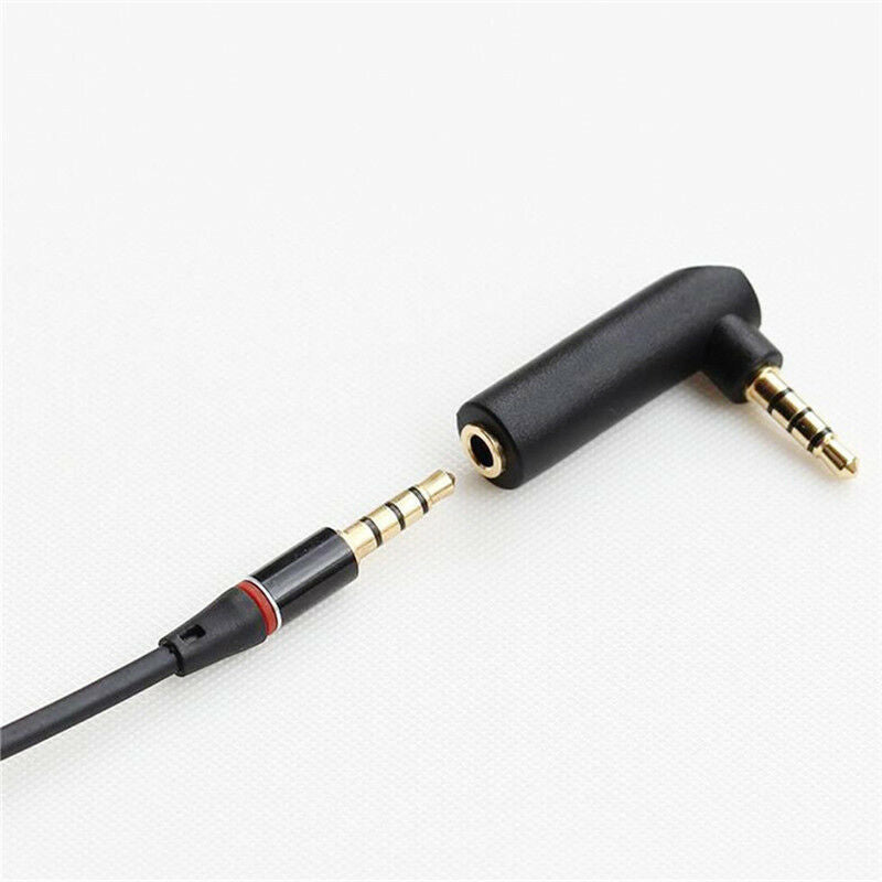Right Angle 90Degree 3.5mm 3Pole Audio Stereo Male toFemaleExtensionAdapt.l8