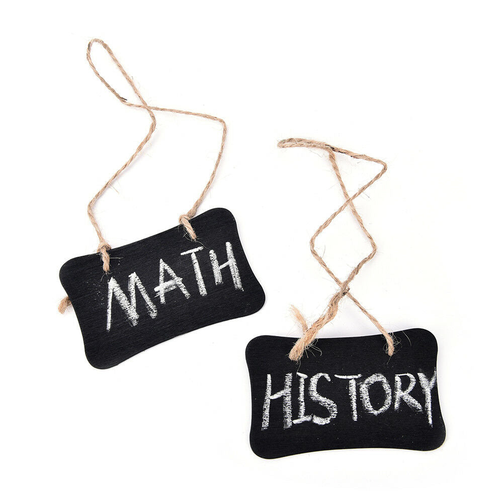 2X Mini Blackboard Chalkboard Wooden Message With Hang String Wedding Deco.l8