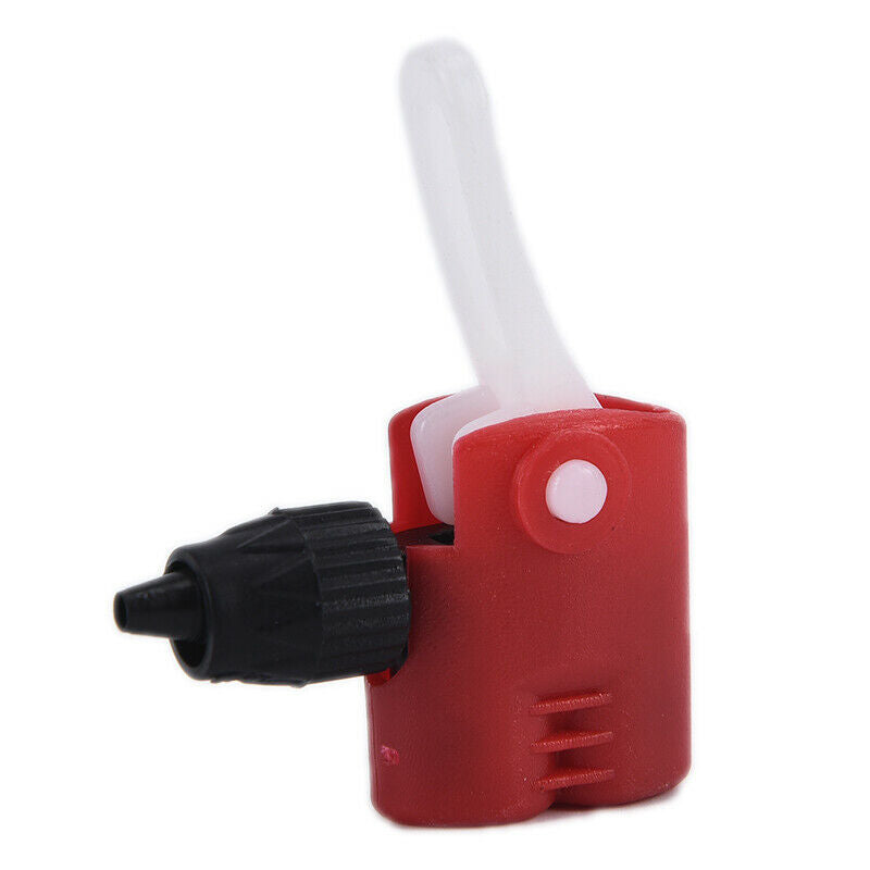 Bicycle Red Pump Valve Nozzle Hose Adapter Double Head Pumping AccessorieY1