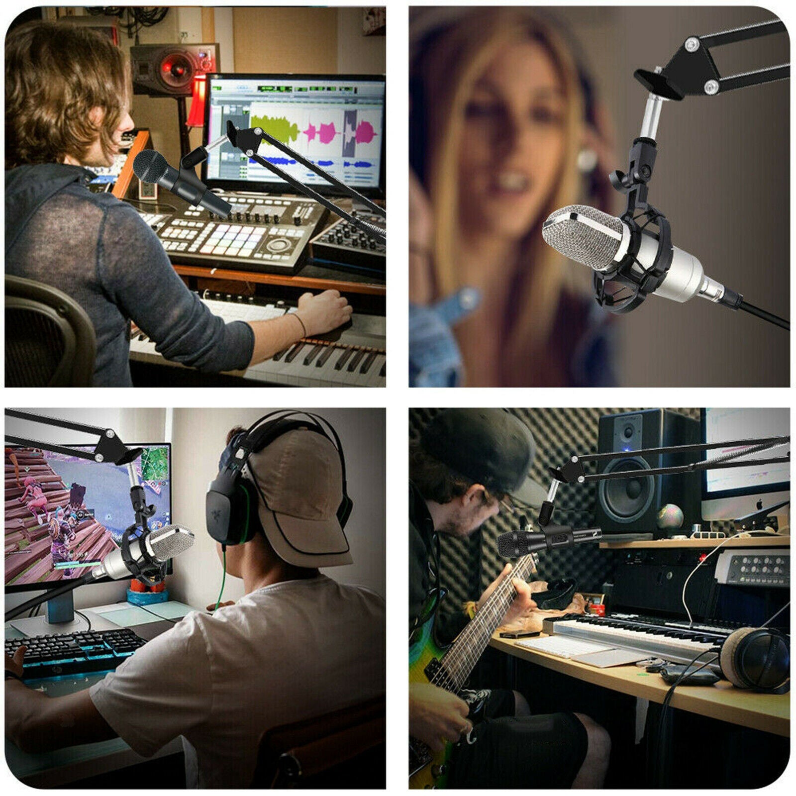 Adjustable Studio Microphone Scissor Arm Stand for Recording TV Stations