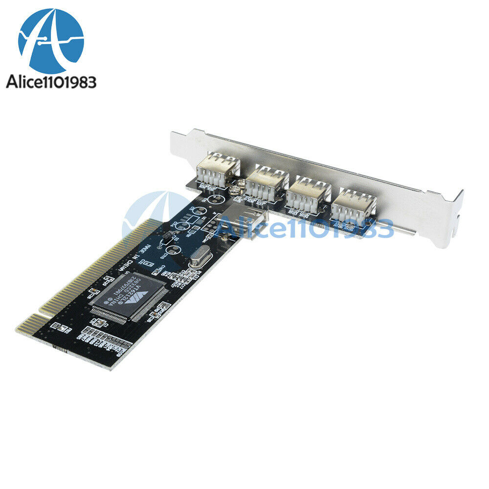 New High Speed 480Mbps 5 Port USB 2.0 PCI Hub Card Controller Adapter Module