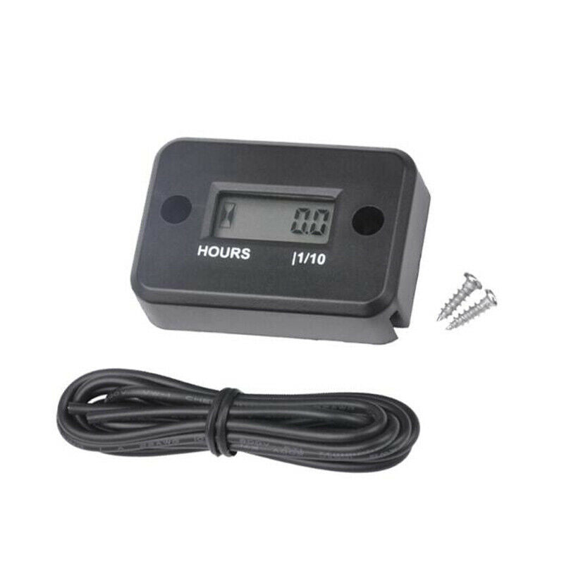 Digital Hour Meter Gauge For Gas Engine Motor Boat ATV Snowmobile Black