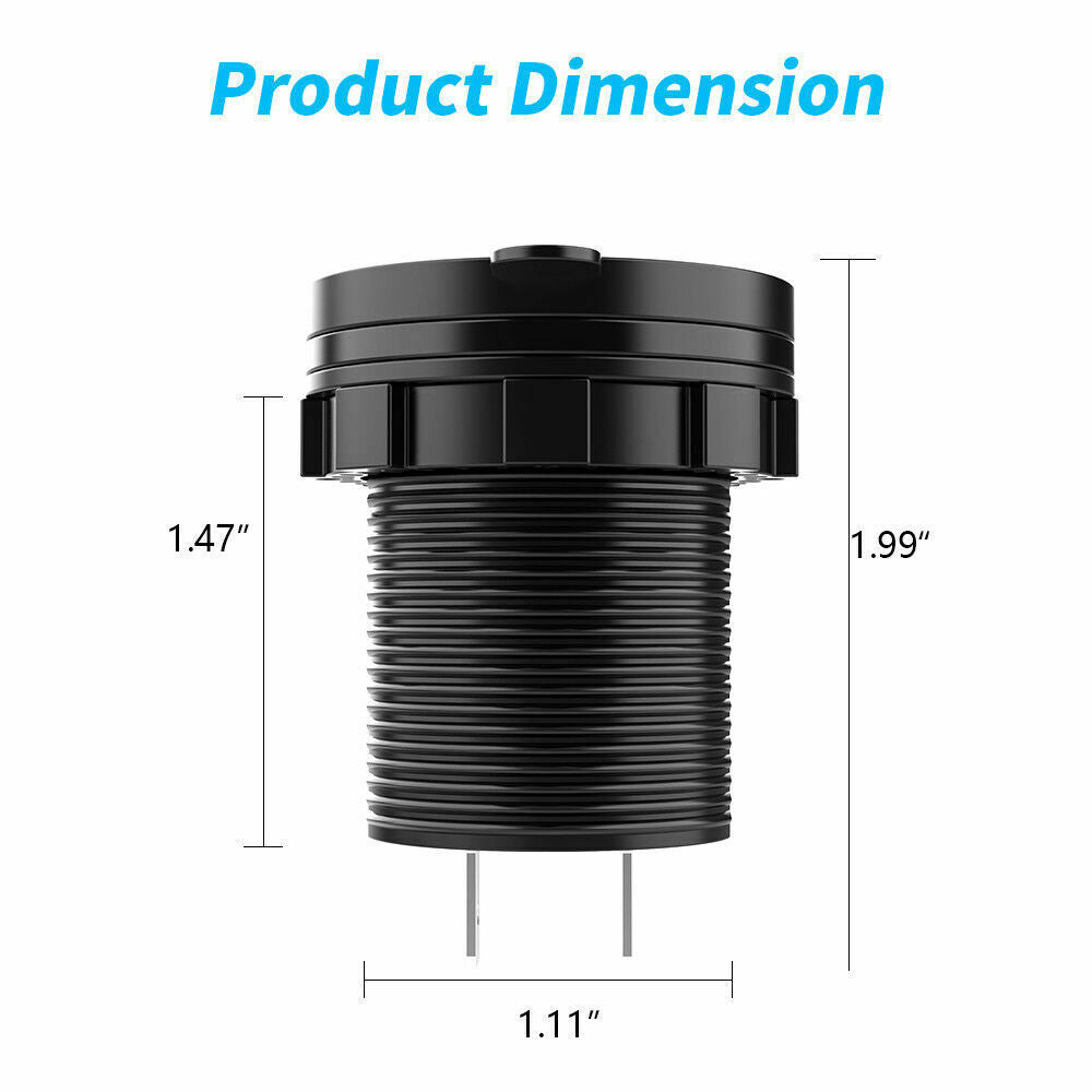 3.0 USB-C Car Charger USB Quick Charge TypeC Charger Socket 12-24v for Car Truck