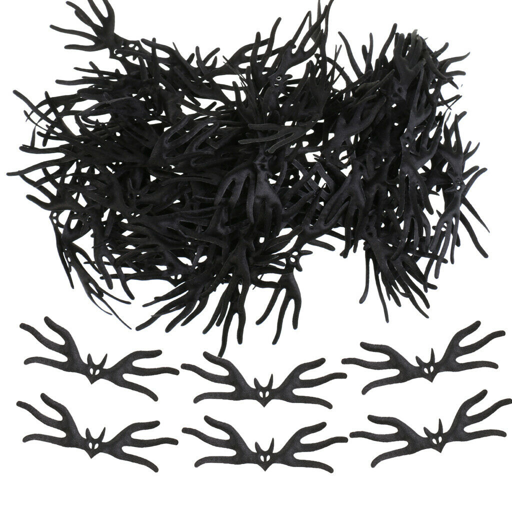 100 Pieces Black Bats Halloween Confetti Sprinkle Table Scatters DIY Crafts