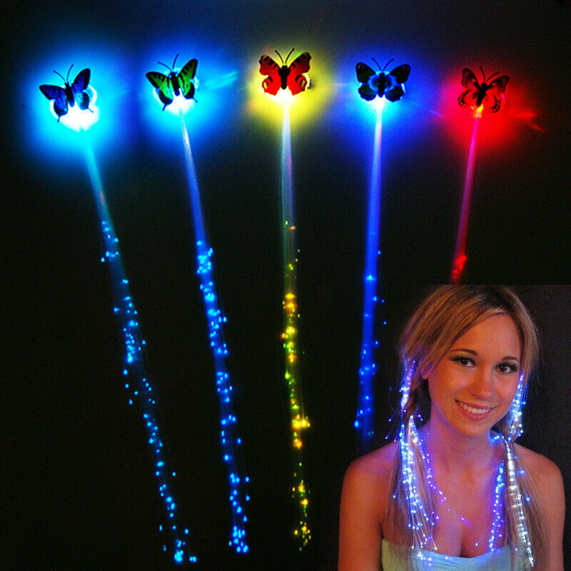 LED Flashing Hair Braid Glowing Luminescent Hairpin Novetly Hair Ornament.l8