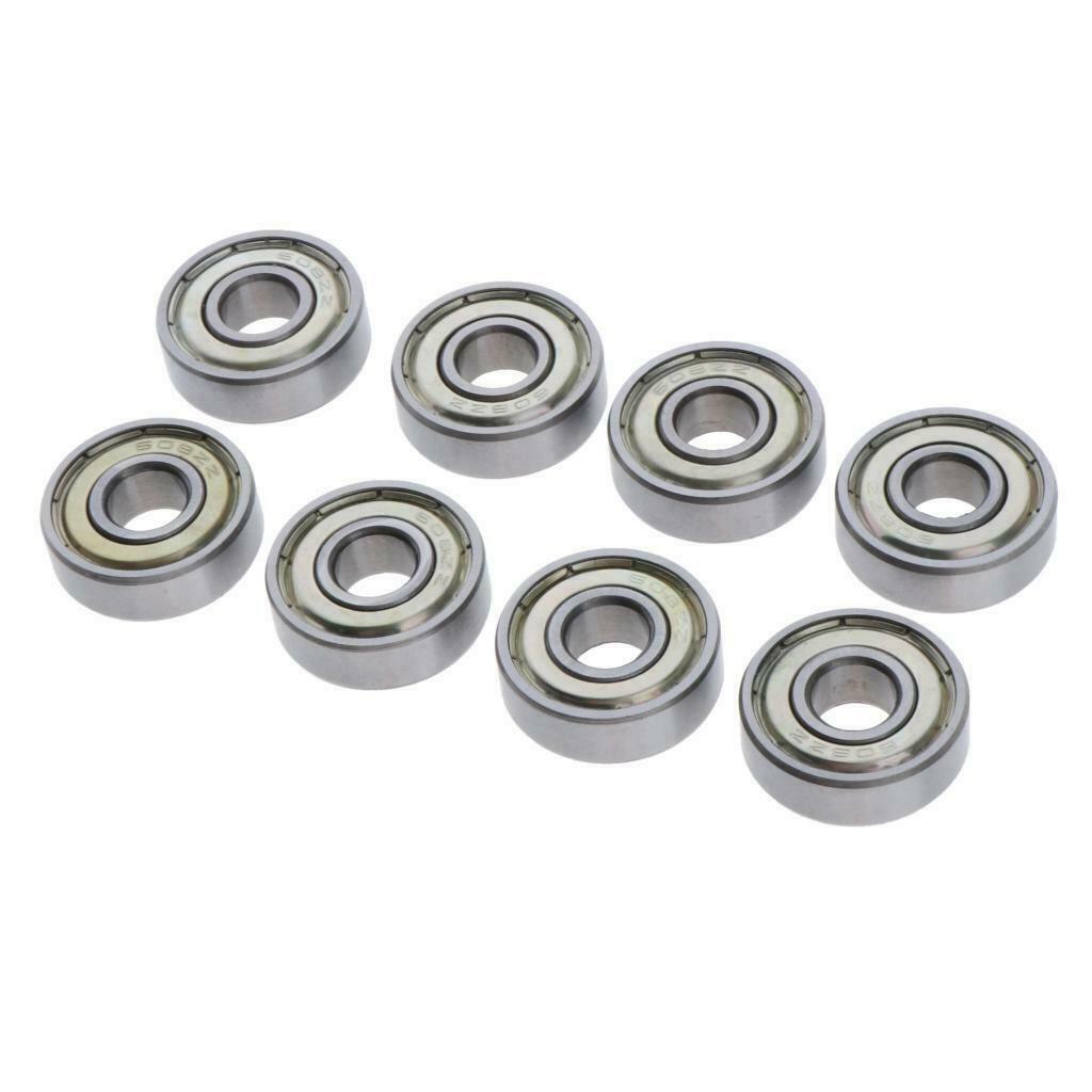 8x Abec 9 Skateboard Bearing Skates Wheels Ball Bearings 8mm Repair Accessories