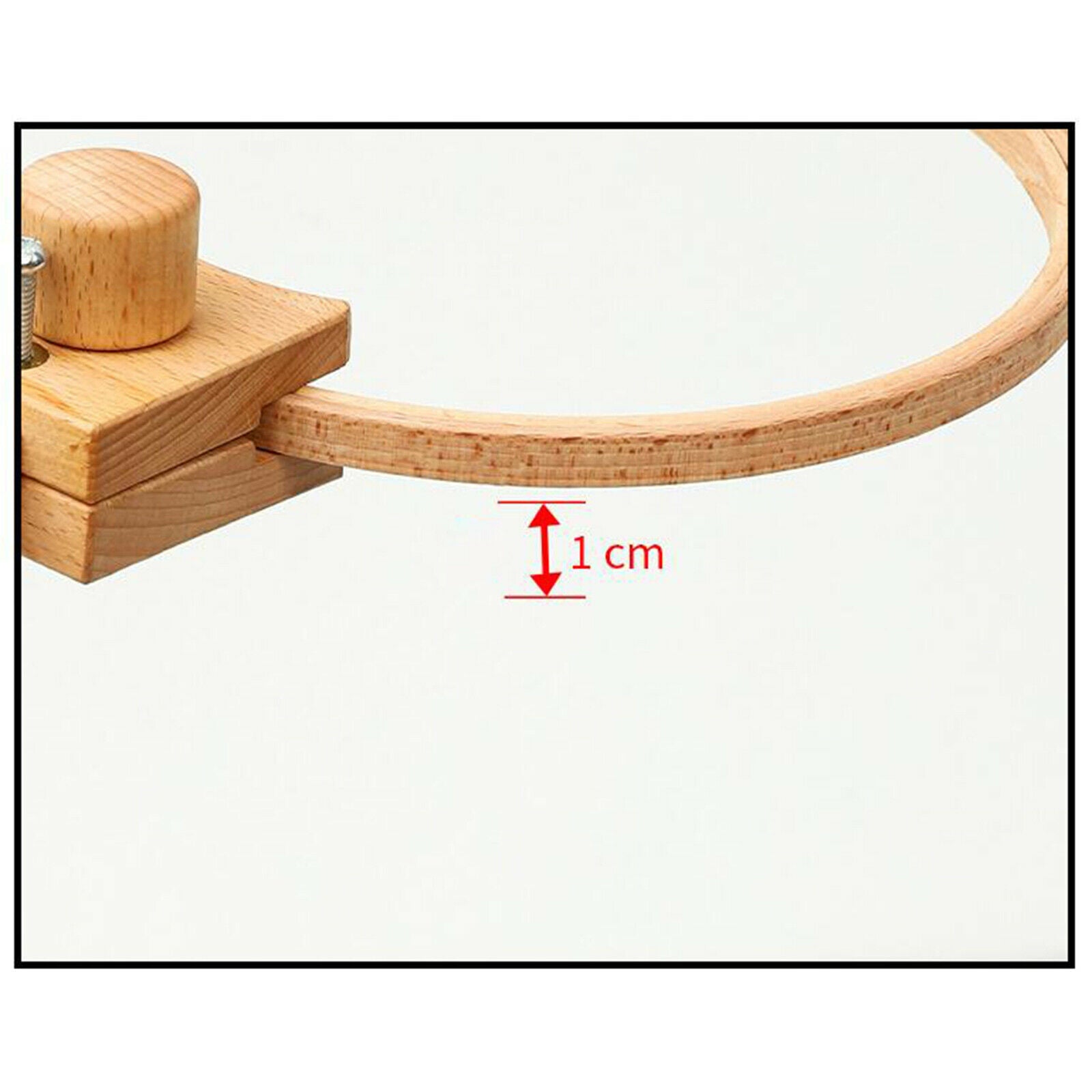 Beech Wood Embroidery Hoop Stand 360 Rotation Adjustable Cross Stitch Frame