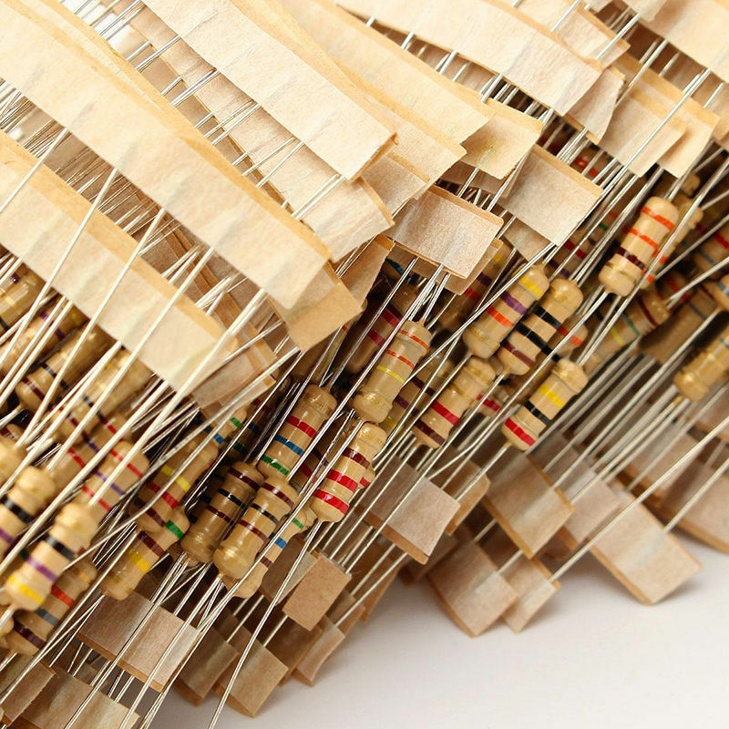 1Ω~10MΩ 1/2W 100 Values Assorted Carbon Film Resistors Assortment Kit 1000pcs