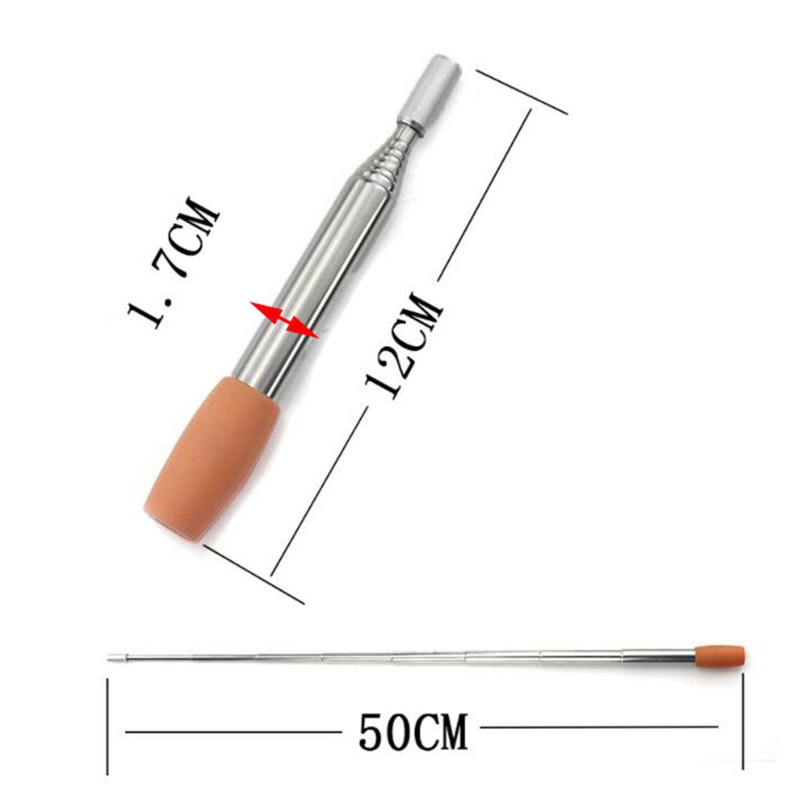Fire Blower Tube Telescopic Fire Bellow Portable Hiking without storage tube