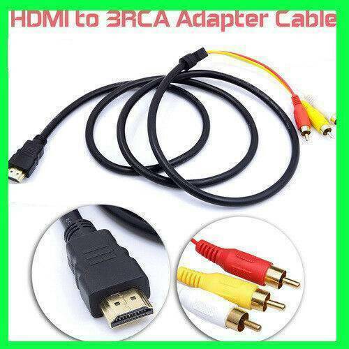 1080P HDMI Male to 3 RCA AV Cable Cord Adapter Converter Video Audio DVD 1.5M !!