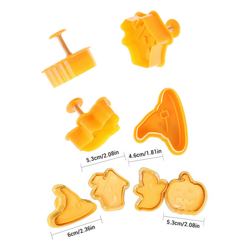 4pcs Halloween Cookie Mould DIY Baking Mould Cookie Cutters For Kitchen T.l8