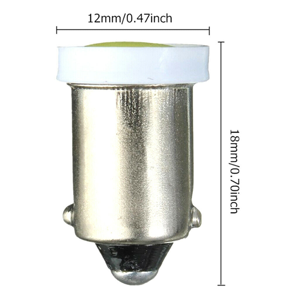 10pcs BA9S COB LED Car Dash/Meter/Reading Light Side Wedge Bulbs White