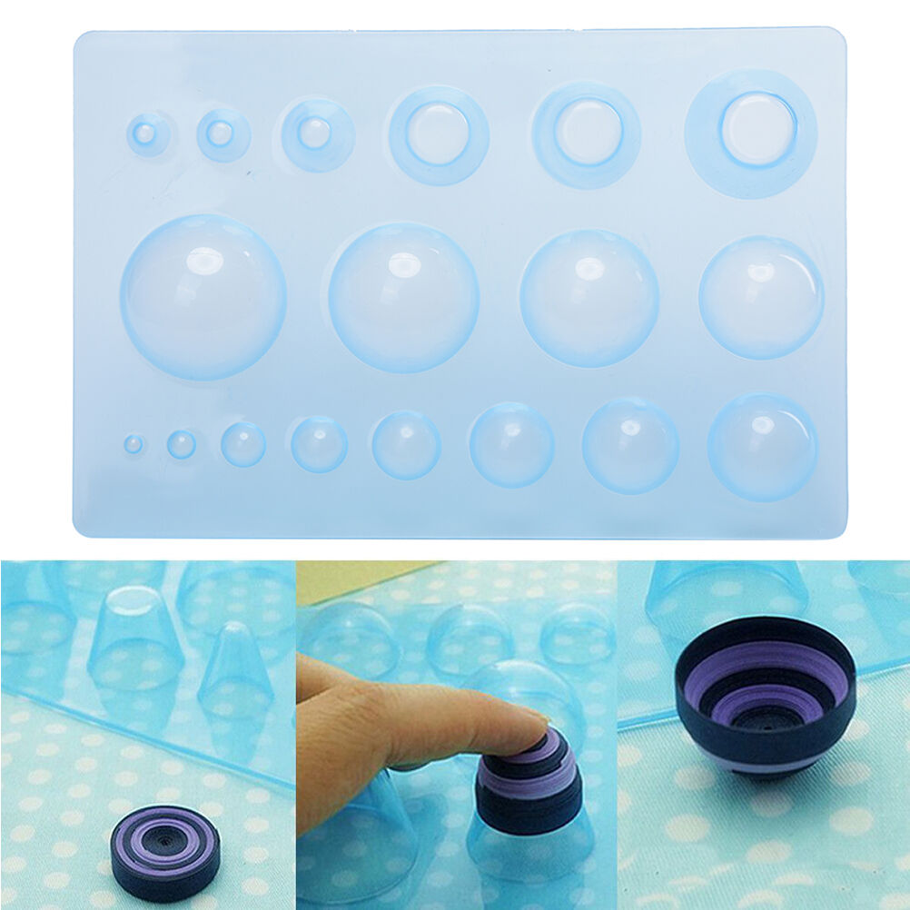 1Pc Plastic Paper Quilling Mould Half Ball Domes DIY Paper Craft Tool 13*2.l8