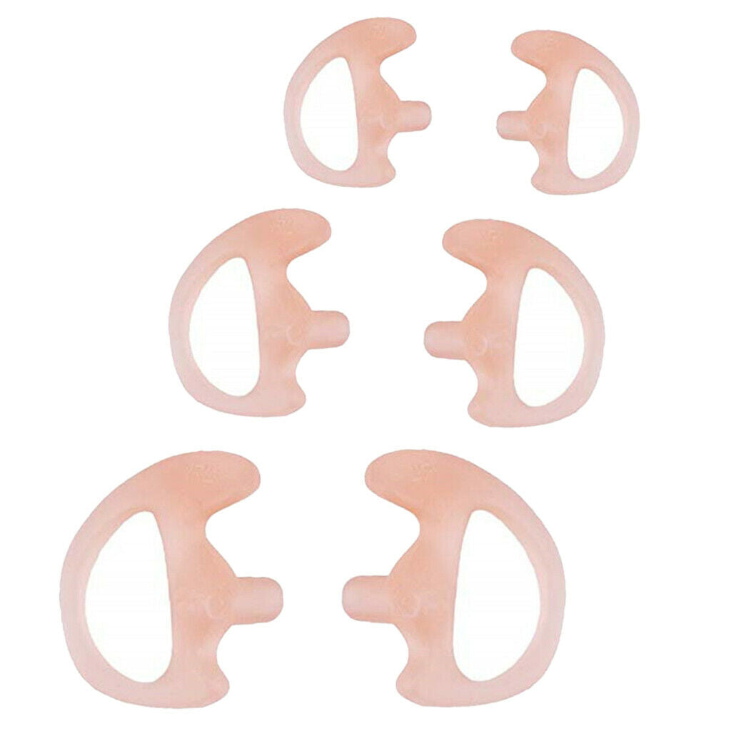 6 Pairs Silicone Ear Bud for Covert Acoustic Tube Earpiece For Two-way Radio
