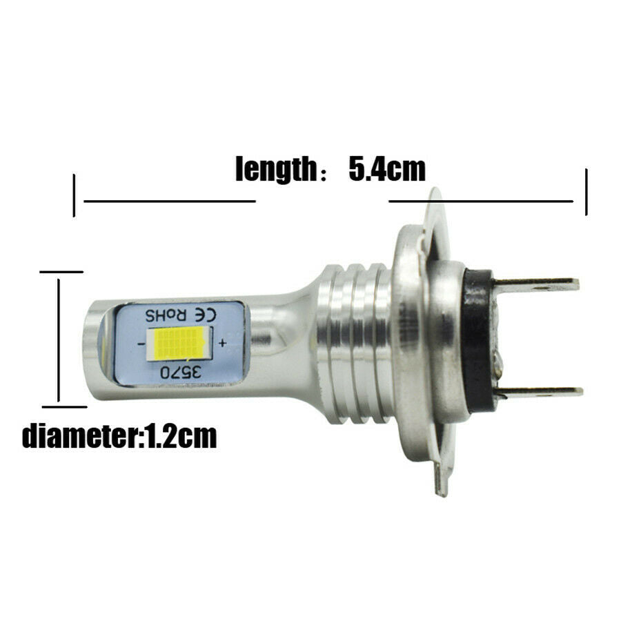 2* H7 CREE LED Bulbs 35w 4000LM 6000K White Lamp For Fog Lights Plug And Play