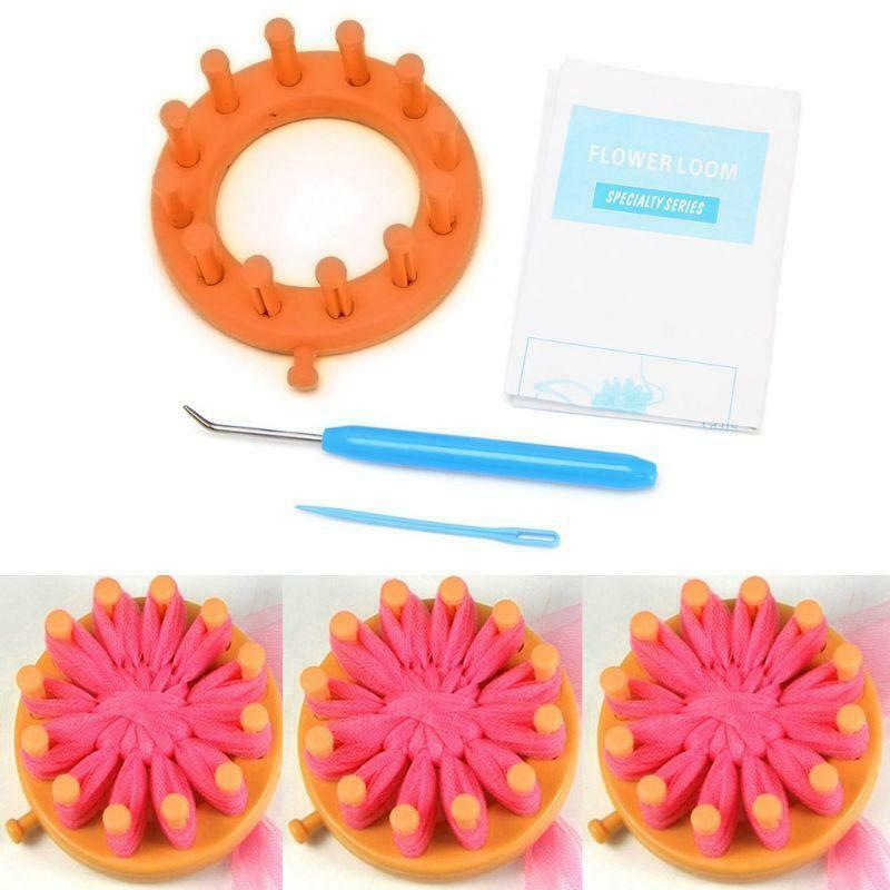 Bloom Loom Set Knitter Knitting Flower Loom Make Embellishments for hat scarves