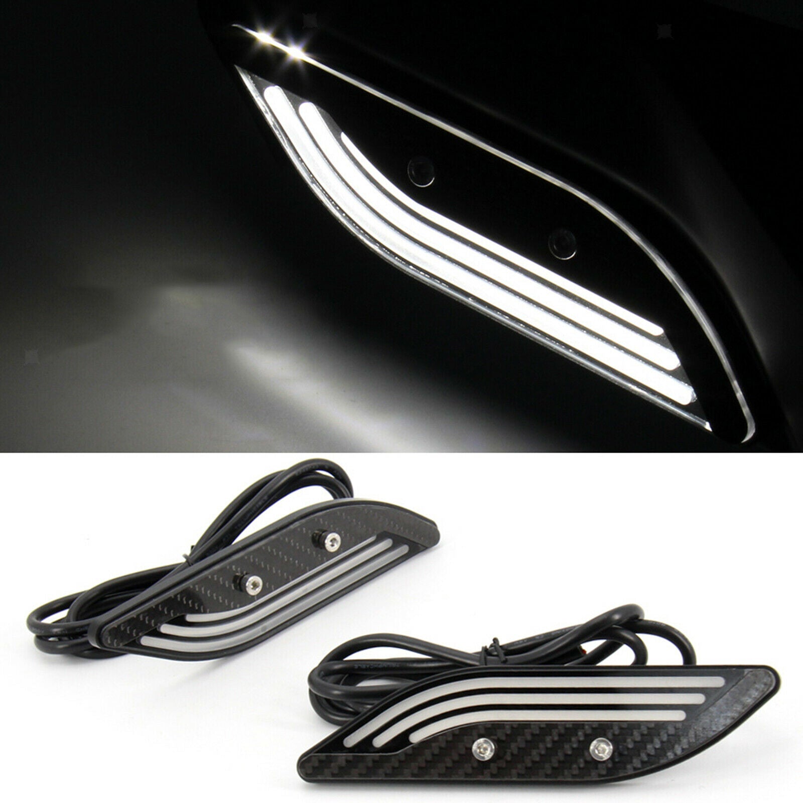 2 PCS Motorbike LED Turn Signal Light Cornering Lamp Waterproof Performance