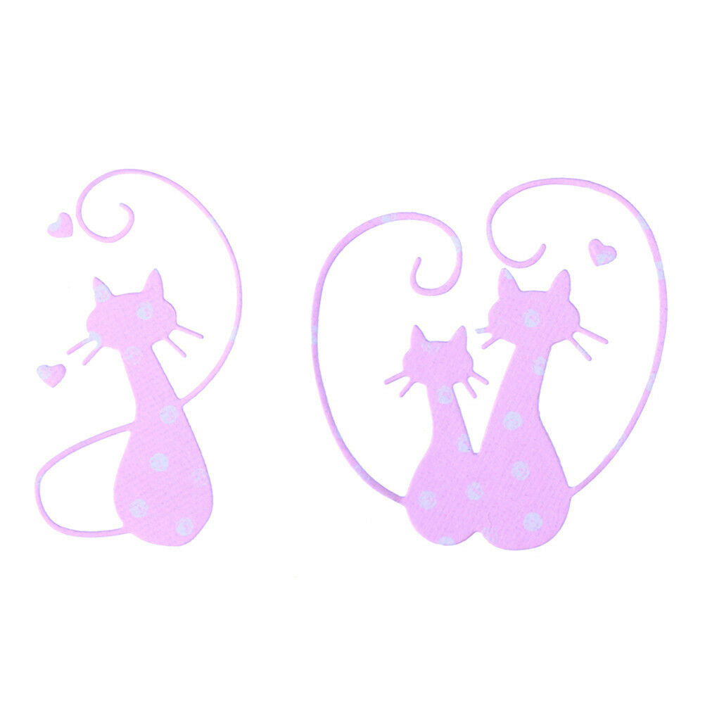 Love Cat Design Metal Cutting Dies For DIY Scrapbooking Album Paper Card.l8