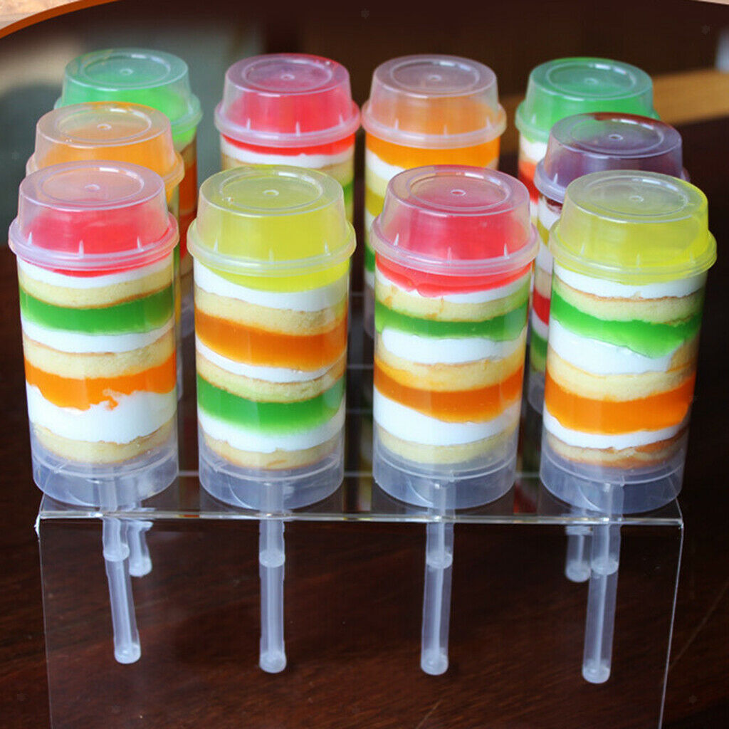 Pack of 10 PP Cake Bucket Push Up Cake Display Container DIY Bakeware Lot